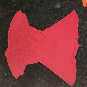 Silky red tie-back top